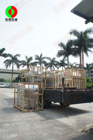 山東客戶朱先生訂制的一套渦流洗菜機(jī)組完工交貨！