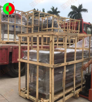 河南客戶訂購的大批蔬果清洗處理生產(chǎn)線順利出貨交付客戶！