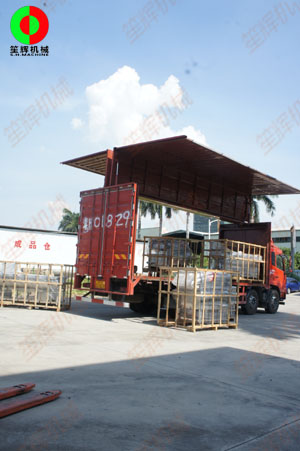 客戶訂購(gòu)的大批蔬果清洗處理生產(chǎn)線順利出貨交付客戶！